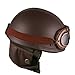 Leather Brown Motorcycle Goggles Vintage Garman Style Half Helmets Motorcycle Biker Cruiser Scooter Touring Helmet