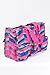 7-Pocket Tote Bag With Zipper (Pink, Blue, Green Zig Zag)