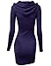 DOUBLJU Basic Buttoned Henley Neck Bodycon Hoodie Dress Stretched Mini Skirts Casual Trendy Dresses for Womens with Plus Size