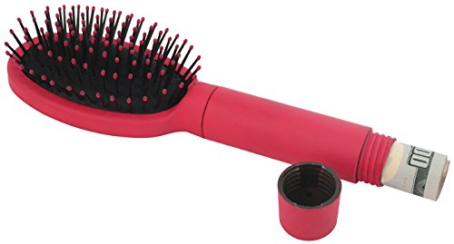 Mantello Hair Brush Diversion Safe Home Jewelry Safe Money Safe (Red, Small)