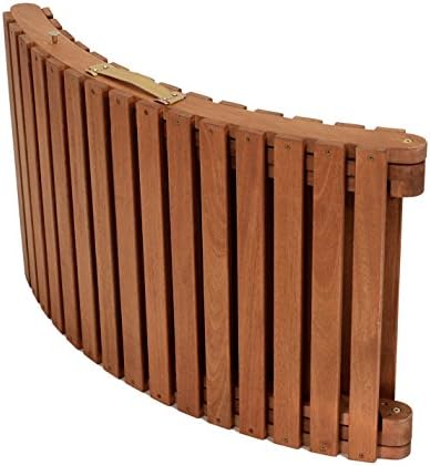 Amazon De Strandliege Aus Eukalyptusholz Klappbar Mit Tragegriff Incl Auflage Rot