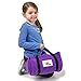 Rollee Pollee Nap Sac Roll-Up Toddler Blanket with Attached Pillow – Soft Fleece Preschool Nap Mat for Daycare or Travel – Machine Washable – Purple