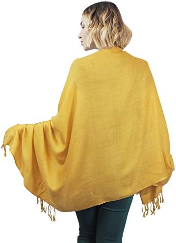 NEW Ladies Women Plain Pashmina Tassel Scarf