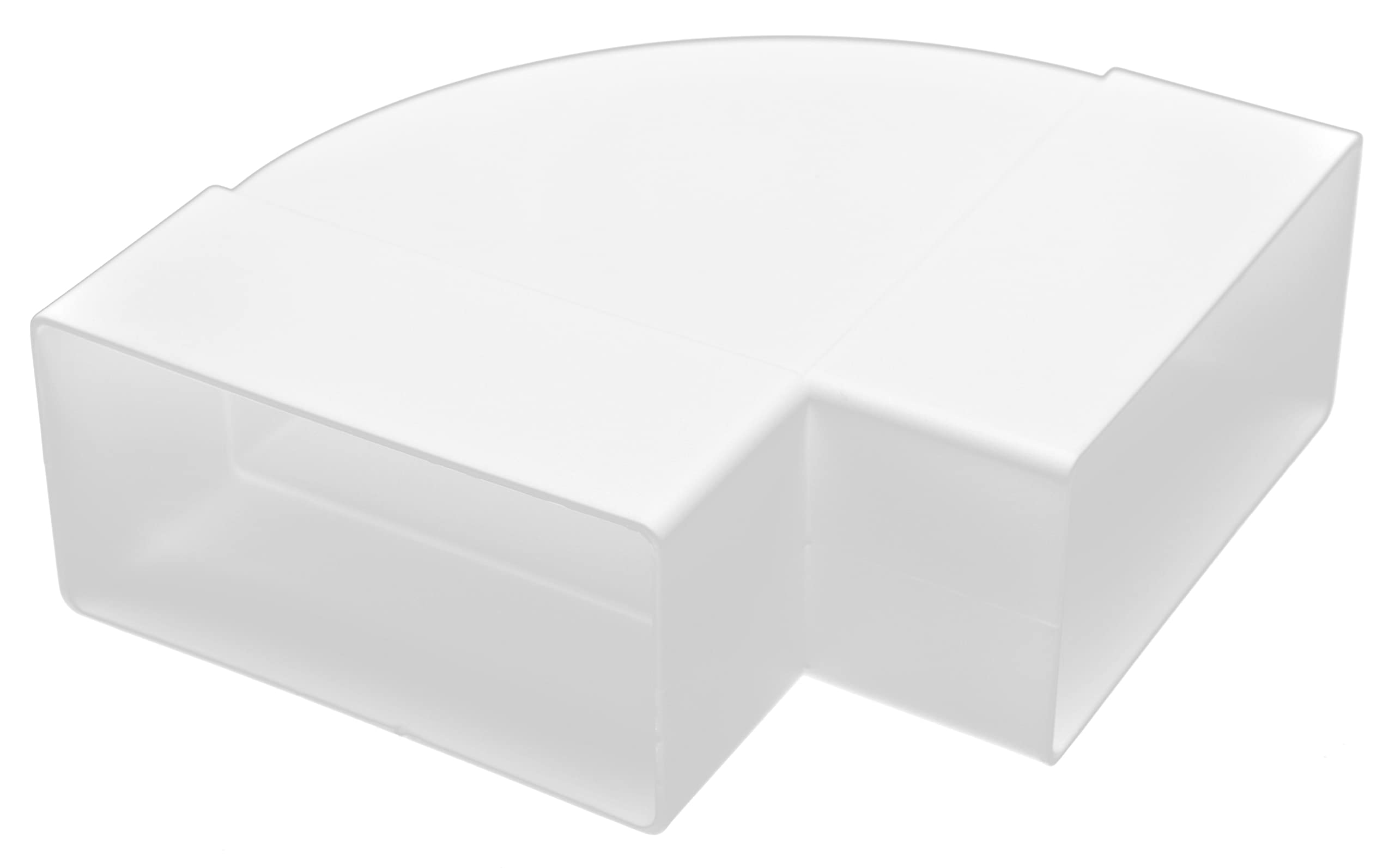 H&C VENT Ventilation Duct Elbow 90° Degree Bend Connector – for Flat Duct 55 x 110 mm – for ABS Air Duct Adapter PVC System Pipe Element