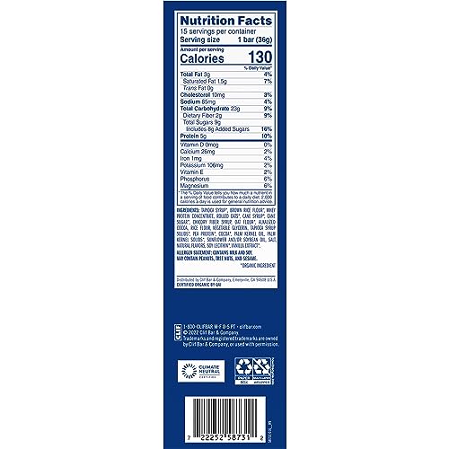 ZBAR PROTEIN – CHOCOLATE FLAVORED MINT – CRISPY SNACK BARS – MADE WITH ORGANIC OATS – NON-GMO – 5G PROTEIN – GLUTEN FREE PROTEIN BARS (15 PACK)