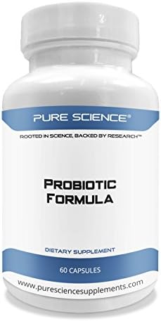 Pure Science Probiotics 5.06 Billion CFUs (7 Strains) – Maintains a Healthy Digestive System, Boosts Immunity, Promotes Weight Loss – 60 Probiotic Capsules