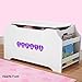 DIBSIES Personalization Station Personalized Dibsies Kids Toy Box with Book Storage - Girls (White)