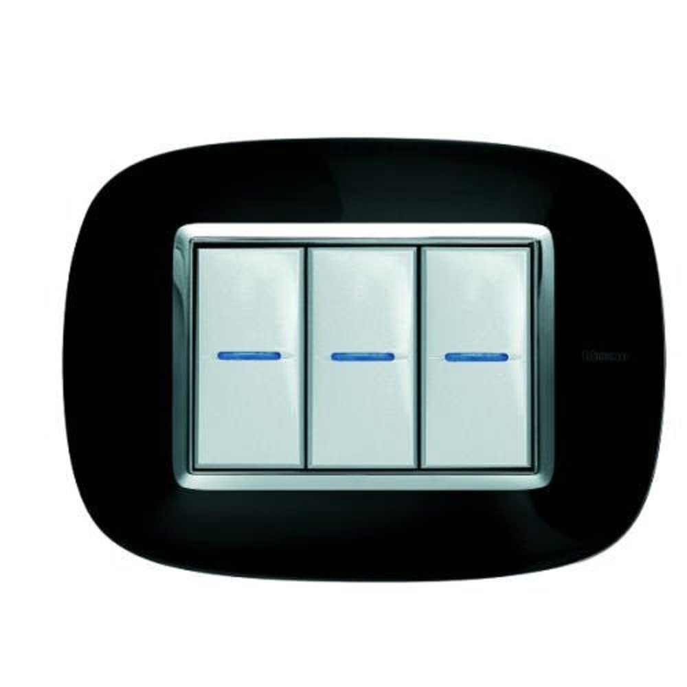 Bticino Axolute – Plate 3 Module Axolute Solid Black