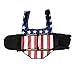 King Pup Dog Life Jacket, American Flag Life Vest for Puppies and Dogs. Safe and Secure with Extra Padding and American Flag Design (Extra Large, Blue)