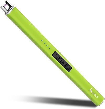 SUPRUS Fluorescent Lighter Glows in the Dark USB Rechargeable Windproof Lighter