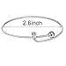 SHUHONEY 10pcs Expandable Wire Blank Bangle Bracelet for DIY Jewelry Making, Stainless Steel Tone 65mm Cage Bracelet for Women