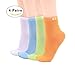 QIAN SOU Women's Ankle Socks Low Cut No Show Casual Cotton Socks 4 pack (Shoe Size: 6-12 Sock Size: 5-9)