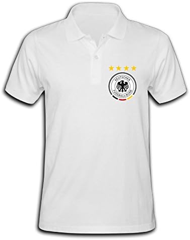 Men's Germany National Football Team Solid Short Sleeve Pique Polo Shirt