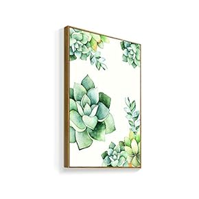 Framed Home Artwork Succulent Plant for Living Room Bedroom