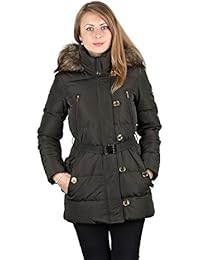 Michael Michael Kors Dark Moss Belted Down Puffer Coat