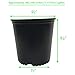 Viagrow 2 Gal. Plastic Nursery Pots (7.57 liters) 10-Pack