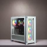 Corsair iCUE 4000X RGB Tempered Glass Mid-Tower Case White view 10