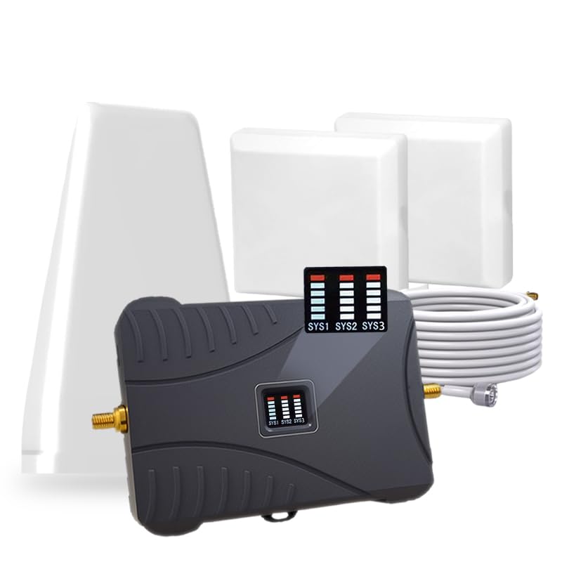 Photo 1 of Cell Phone Booster for Home & Multi-Room,Up to 7,000 sq ft,Cell Phone Signal Booster for Band 5/12/13/17,Boost 5G 4G Data for All U.S. Carriers FCC Approved (Gray)