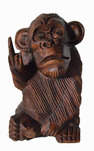 BAD MONKEY RUDE FLIPPING THE BIRD GIVING FINGER STATUE 6 IN worldbazzar brand
