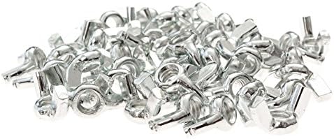 50 Pack Wing Nuts 1/4" - Carbon Steel Zinc Plated 1/4-20 Inches Butterfly Nut Hand Twist Tighten Ear Wing Nut Threaded Thumb