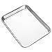 HEAHYSI Mini Stainless Steel Baking Sheets,Small Cookie Sheets, Toaster Oven Tray Pan Rectangle Size 9.4Lx7Wx1H inch By, Non Toxic & Healthy,Superior Mirror Finish & Easy Clean, Dishwasher Safe