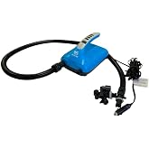 RAVE Sports Dual Stage Rapid High Pressure 20 PSI Electric Air Pump for Inflatable Stand Up Paddle Boards, Boats, Kayaks, and Mats, 12V DC Car Output Connector