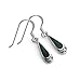 925 Sterling Silver Bali Inspired Gemstone Green Malachite Celtic Design Dangle Hook Earrings