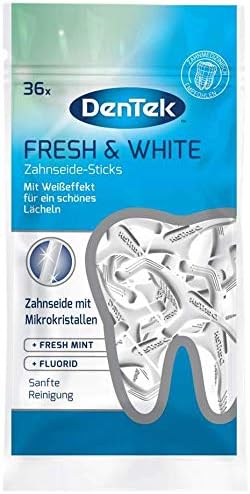 Dentek Fresh & White Dental Floss, 1 count (Pack of 36)