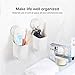 Budget & Good Suction Cup Toothbrush Holder, Wall Mounted Toothbrush Holder for Bathroom Drill-Free Shower Toothbrush Holder Waterproof Hanging Toothbrush Holder for Toothbrush, Toothpaste, Razor