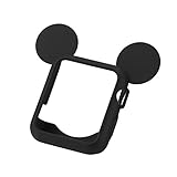 Apple Watch Case, 38mm iwatch screen protector Disney mickey mouse ears silicone case for Apple Watch Series 3 Series 2 Series 1 Sport and Edition, Black