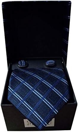 Riyasat - Self Design Micro Fibre Men's Neck tie With Pocket Square Gift Set