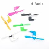 TENKEY 6 Packs USB C Mini Fan USB Tpye C Phone Fan