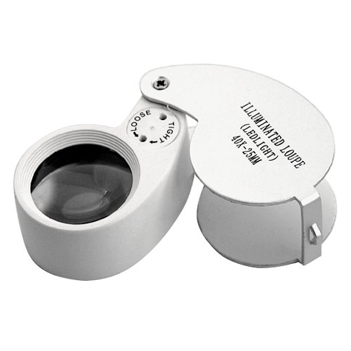 Trixes jewellers lens 40 x 25mm loupe eye magnifier led…