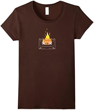 Women's Straight Fire Mixtape Shirt XL Brown