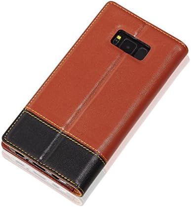 Samsung Galaxy S8 Plus Wallet Case, Purfit Handmade Geniune Leather Vintage Look Flip Wallet Case Cover (ID card slots) (Build in Stand) (Luxury Design)