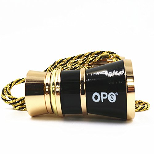 Opera Glasses Compact Binoculars for Theater Horse Racing Classical Lady Gift 3X25 Black with Gold Chain