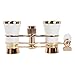 Aomekie Opera Glasses Binoculars 3X25 Theater Glasses Lorgnette Mini Binocular Compact with Handle for Adults Women in Musical Concert（White）