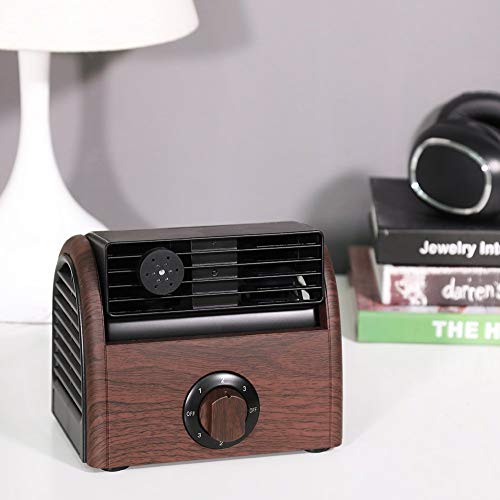 Desk Fan Personal Large Wind Turbine Table Cooling Fans for Home Office AC Powered (Renewed)