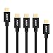 AUKEY Micro USB Cable Braided, Android Charging Cable [5 Pack 3ft x3, 6ft, 1ft] for Samsung S7/S7 Edge/S6, Kindle, HTC, LG, Sony, and More