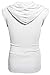 Coofandy Men's Casual Hooded Sleeveless Tank Tops White Small