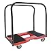 SNAP-LOC, Heavy Duty Moving Dolly 4 Wheels, 1,500 lb with Panel Bars, 4 Inch Casters, Dollies for Moving Cargo, E Strap Attachment Included, Red