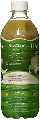 Teas' Tea Matcha Green Tea Latte, 16.9 Ounce (Pack of 12), Organic, Cane Sugar Sweetened, Fat Free, No Artificial Sweeteners, Antioxidant Rich, High in Vitamin C, Caffeinated