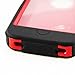 Gearonic Black & Red Three Layer Silicone PC Case Cover for iPhone 4 4G 4S