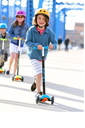 Micro Kickboard - Maxi Original 3-Wheeled, Lean-to-Steer, Swiss-Designed Micro Scooter for Kids, Ages 5-12, Aqua