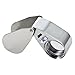 MSLAN 40X Full Metal Illuminated Jewelers Magnifier,Best Pocket Folding Magnifying Glass Jewelers Lens Eye Loupe with LED and UV Light(LED Currency Detecting/Jewelry Identifying Type)
