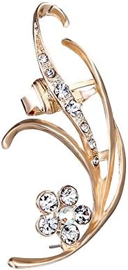AOBILE(TM) 1PC New Fashion Womens Earrings Punk Luxury Gold Earring Crystal Leaf Flower Ear Cuff Wrap Clip Earrings for Women Jewelry