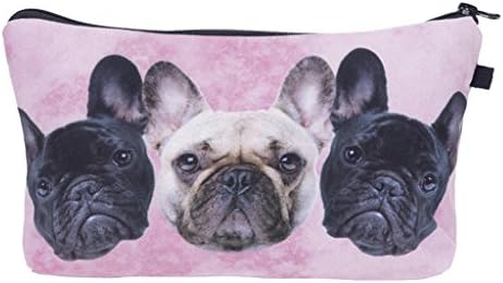 bulldog trio Cosmetic Coin Cellphone Makeup Cloth Pouch Bag Purse Case