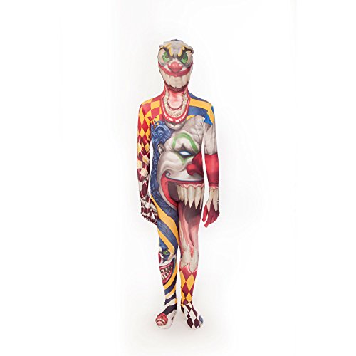Clown Kids Monster Morphsuit Costume - size Large 4'-4'6 (120cm-137cm)