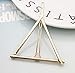 QTMY 4 Pcs Round Circle Triangular Lips Moon Shaped Hair Pin Clips Hair Jewelry Hair Accessories (Golden)