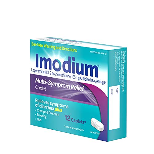 Imodium MultiSymptom Caplets For Diarrhea Relief With Gas, Bloating